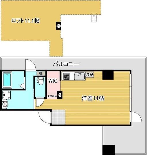 YAGOTO CUBE(ワンルーム/4階)の間取り写真