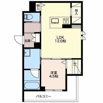 グリーンセント(1LDK/3階)の間取り写真
