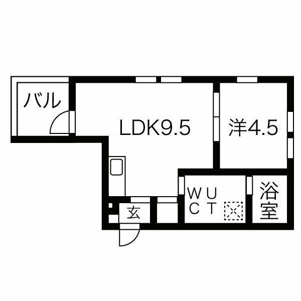 パレーシャルかしま(1LDK/2階)の間取り写真
