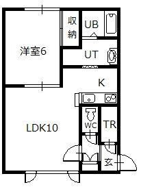 ＪＲ石北本線 南永山駅 徒歩17分 2階建 築26年(1LDK/2階)の間取り写真