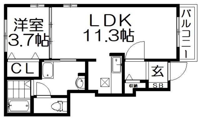 K`S HOME(2LDK/1階)の間取り写真