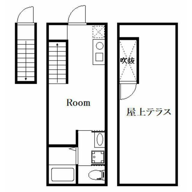 THE TERRACE 鵠沼藤ヶ谷(ワンルーム/2階)の間取り写真