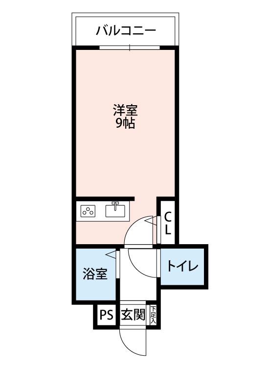 アイビーフラット(ワンルーム/2階)の間取り写真