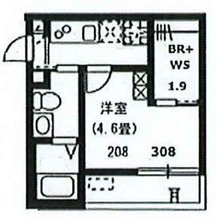 LE BLANC(1K/2階)の間取り写真