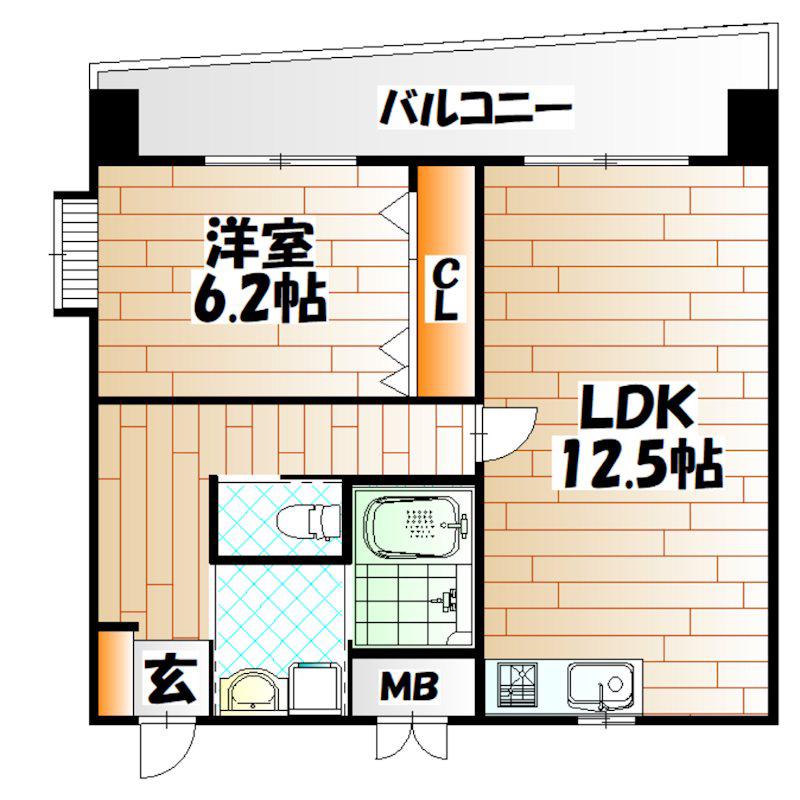 協和大手町ビル(1LDK/10階)の間取り写真