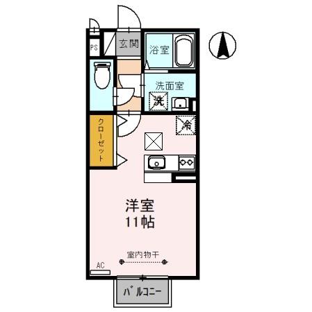 フレシール和田(ワンルーム/1階)の間取り写真