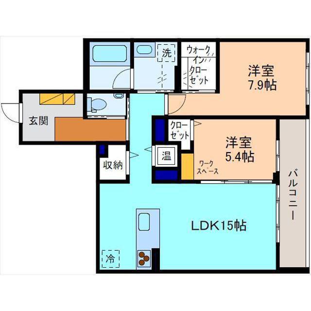 リノア泉が丘(2LDK/3階)の間取り写真