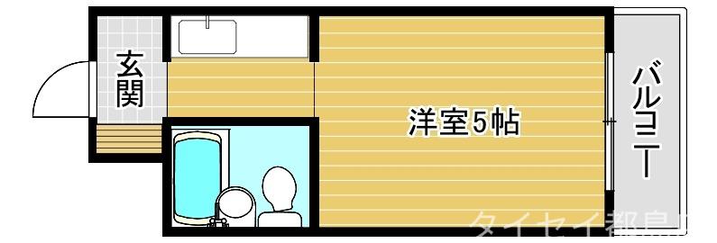 ハイライフ 中野(1K/4階)の間取り写真