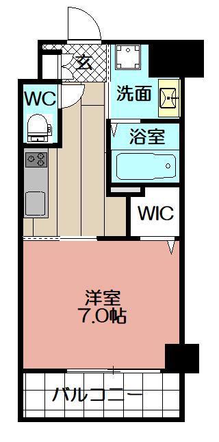 FLATS別院(1K/5階)の間取り写真
