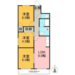 フィレンチェコート(3LDK/1階)の間取り写真