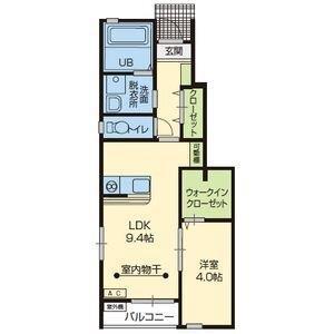 CASA MOD(1LDK/1階)の間取り写真
