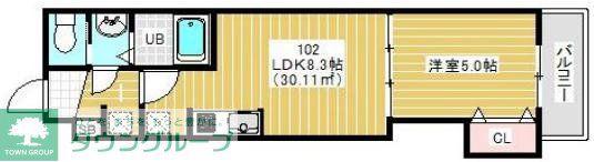 アルカンシエル柏(1LDK/1階)の間取り写真