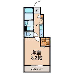 ソルクレスト(1K/1階)の間取り写真