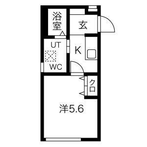 LUDENS上井草 A(1K/3階)の間取り写真