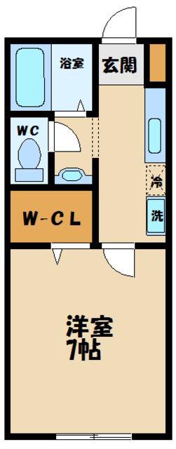 TOKIO-CF(1K/1階)の間取り写真