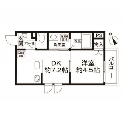 グレイス東尾久(1DK/3階)の間取り写真