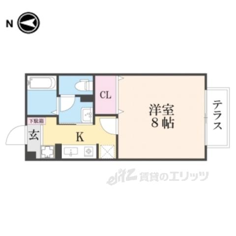 アネックスビレッジ(1K/1階)の間取り写真