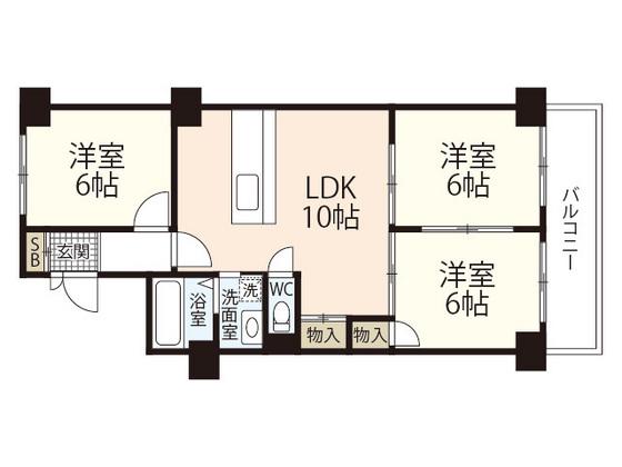 エイトバレー60(3LDK/2階)の間取り写真