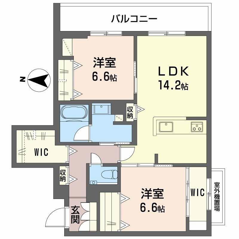 フォレスト3(2LDK/3階)の間取り写真