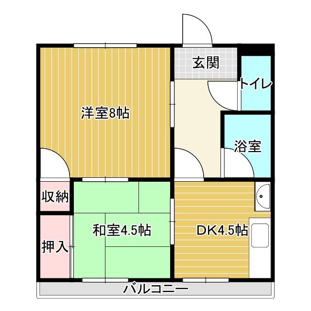サンプラザビル(2DK/6階)の間取り写真