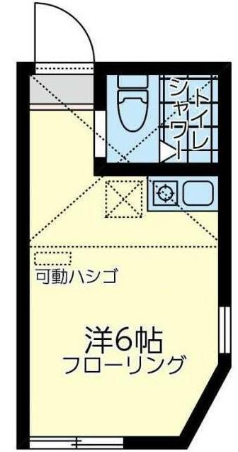 ユナイト森カーズレイク(ワンルーム/2階)の間取り写真