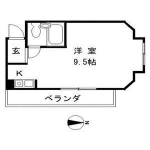 ビスタ千里丘III(1K/4階)の間取り写真