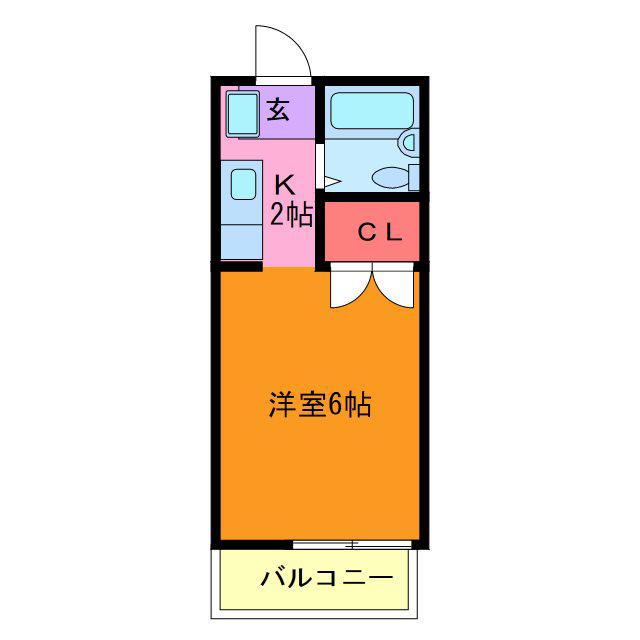 DOテラス(1K/1階)の間取り写真