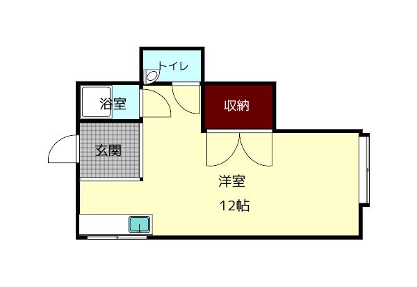 M S北新町(ワンルーム/1階)の間取り写真