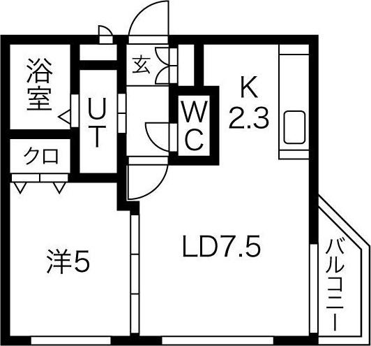 ビンゴセカンド(1LDK/3階)の間取り写真