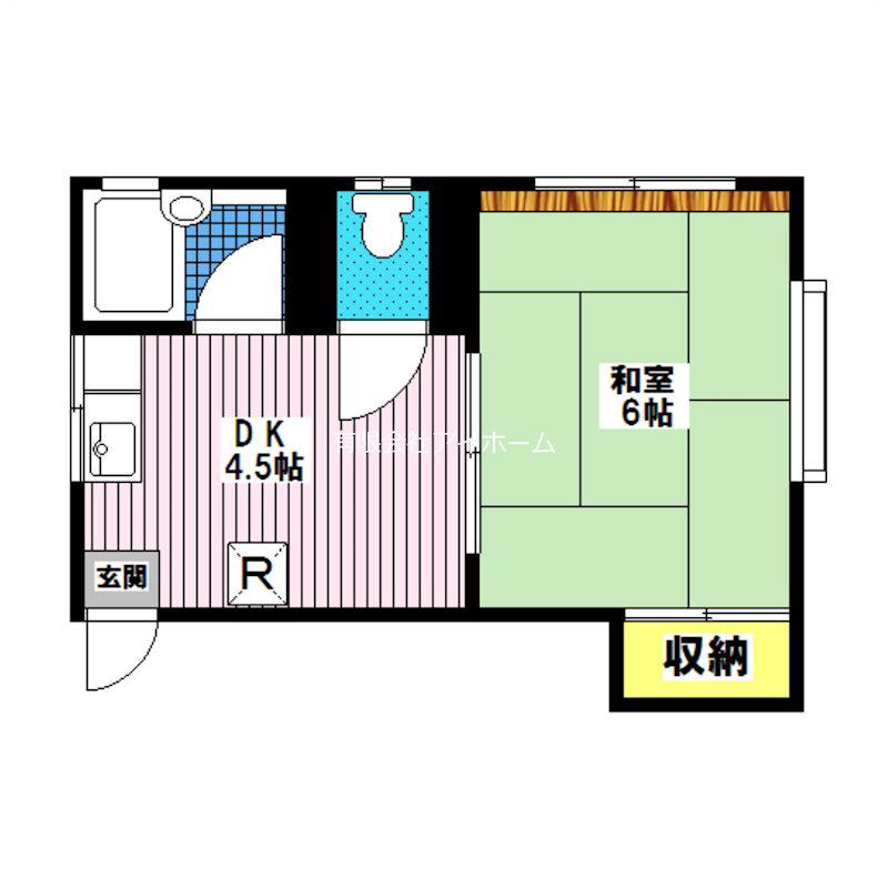 工藤マンション(1DK/2階)の間取り写真
