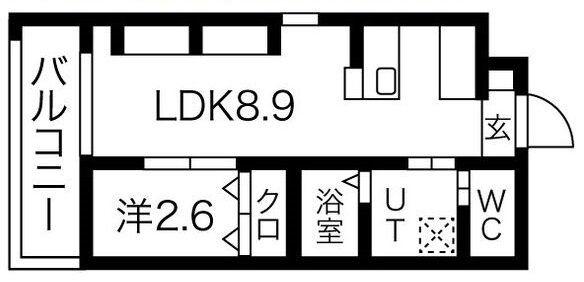 エヌエムキャトフヴァンオンズ(1LDK/1階)の間取り写真