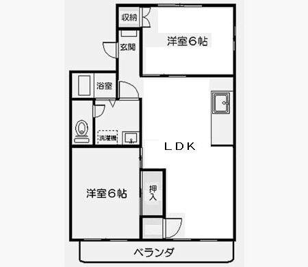 ラフォーレクラマエ(2LDK/3階)の間取り写真