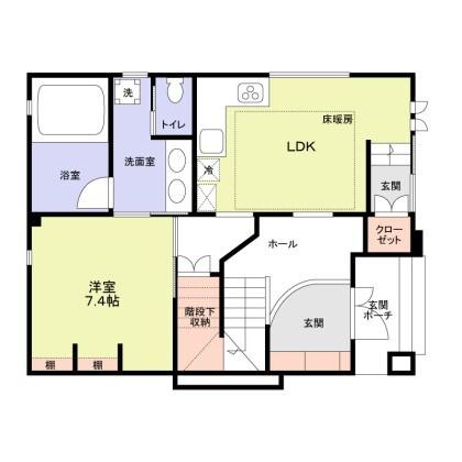 新宿区若葉三丁目アパート(1LDK/1階)の間取り写真