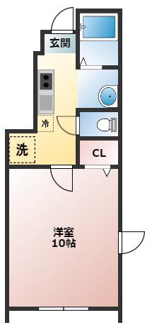 グレース(1K/1階)の間取り写真