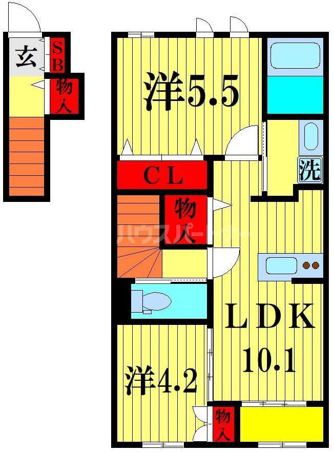 リオグランテ(2LDK/2階)の間取り写真