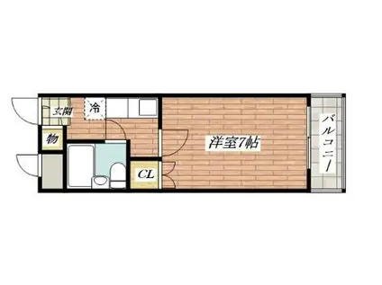 安田第3ビル(1K/5階)の間取り写真
