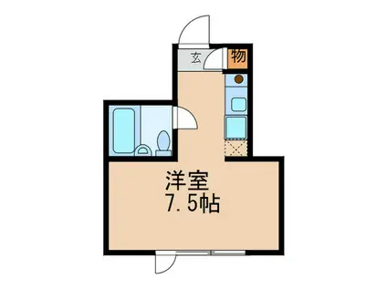 コンフォール覚王山(ワンルーム/3階)の間取り写真