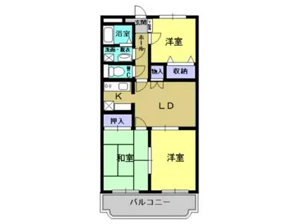 ユーミーマンション多田(3LDK/3階)の間取り写真