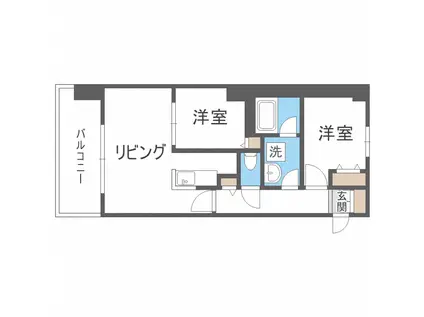 JP NOIE 円山表参道(2LDK/6階)の間取り写真