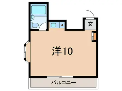 福田ビル(ワンルーム/3階)の間取り写真