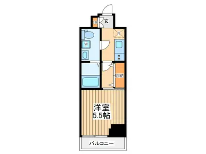 リライア横濱生麦(1K/2階)の間取り写真