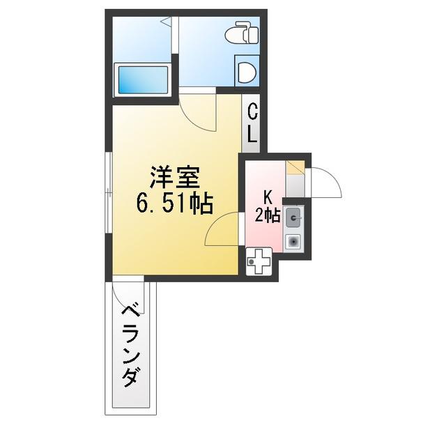 CASA FELICE(1K/3階)の間取り写真