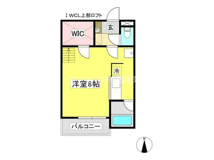 セザンヌ三谷2(ワンルーム/1階)の間取り写真