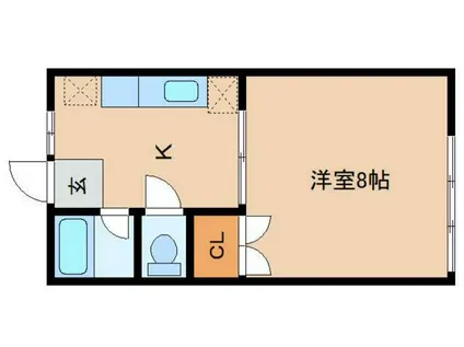 D・Sハイツ桜ケ丘(1DK/2階)の間取り写真