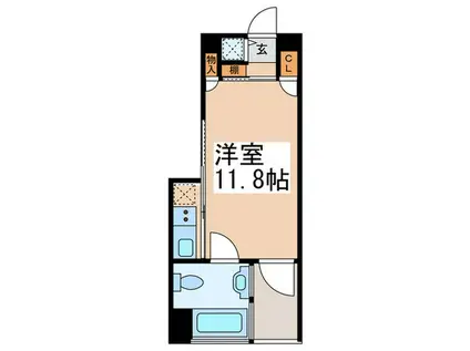 F・BLANC(ワンルーム/4階)の間取り写真