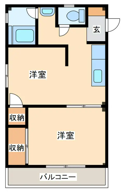 コーポユタカ 2階階 間取り