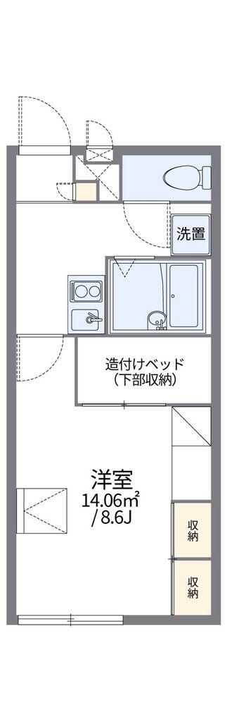 レオパレスBEL AIR 市原(1K/1階)の間取り写真