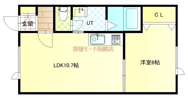 プラザ2000(1LDK/2階)の間取り写真