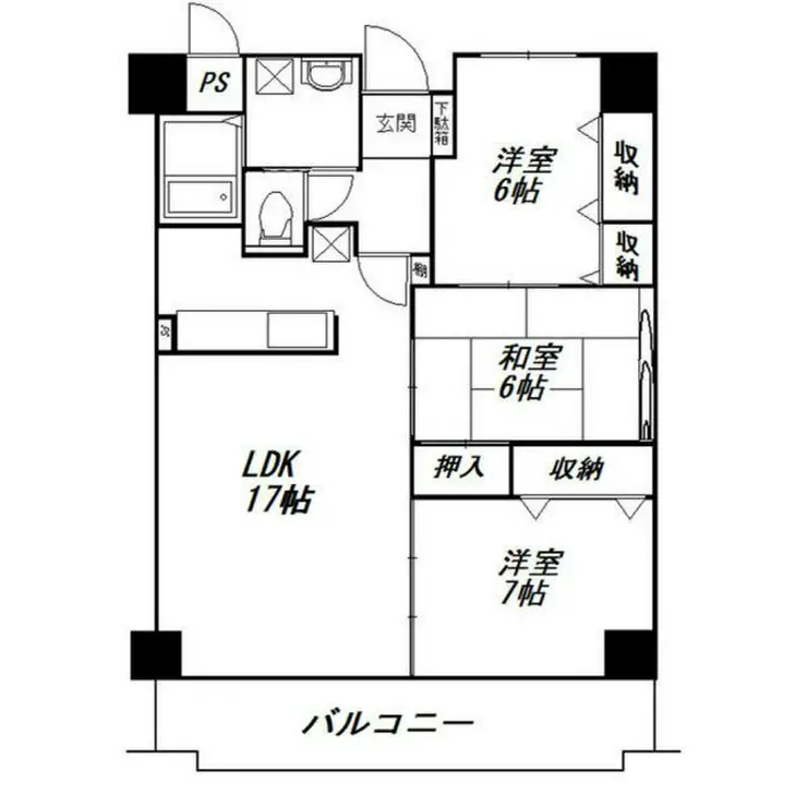 アトラクトマンショントムロ 2階階 間取り