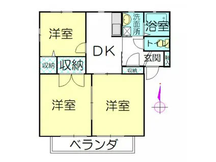 サンシャイン宏池(3DK/1階)の間取り写真